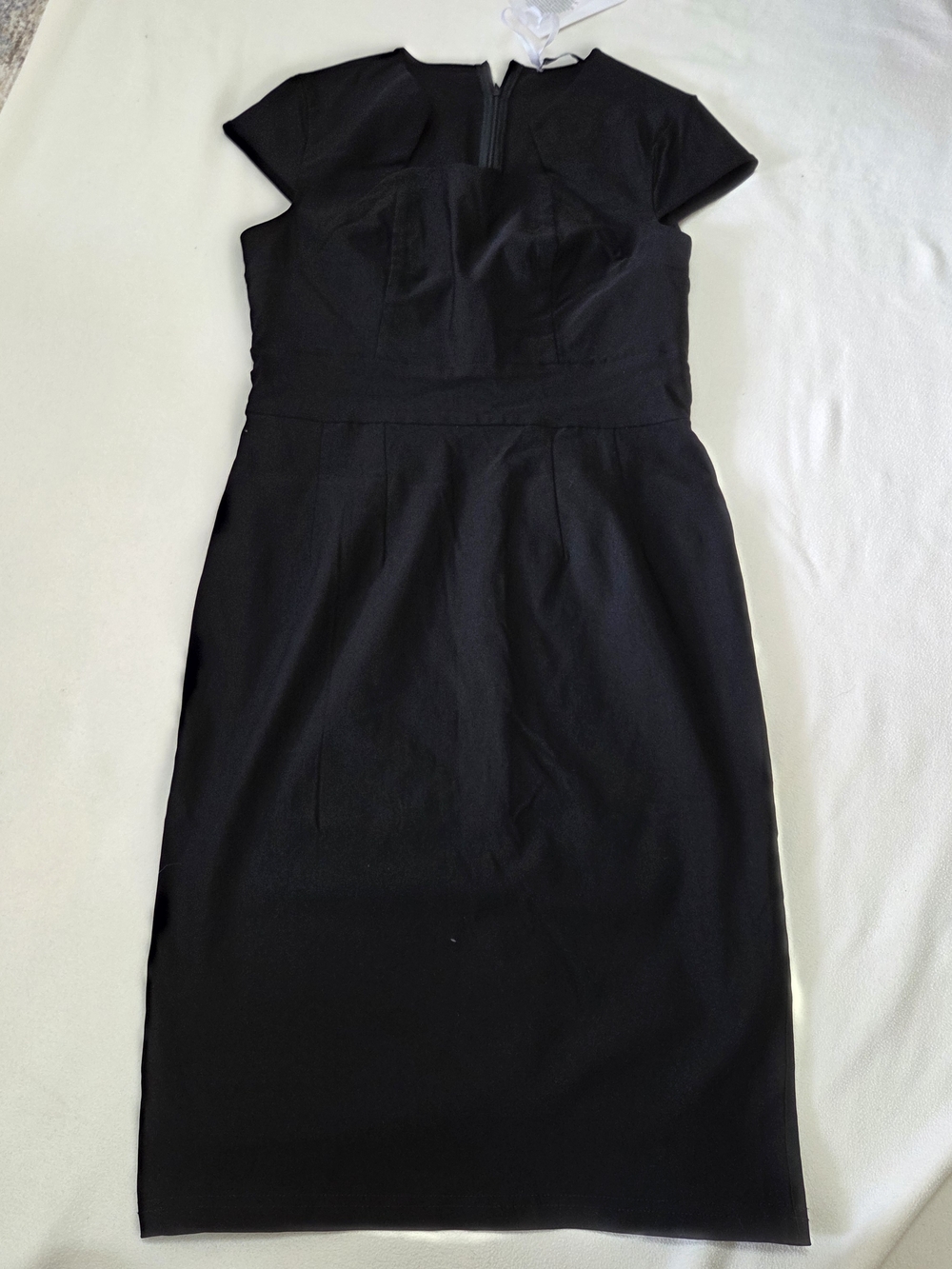 Grace Karin Black Cap-Sleeve Midi Dress